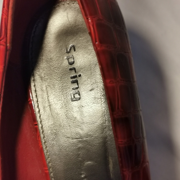 Spring Classic Platform Pumps, Red Size 38 - Picture 9 of 12